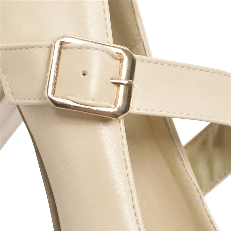 

2019 Autumn Summer Platform Mary Jane Womens Shoes Large Sizes Buckle Block Heel High Heels Dress Ladies Shoes Pumps