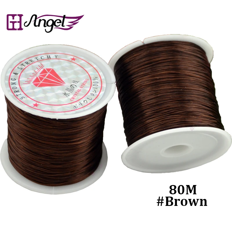 120pcs/roll 0.8mm 80m Crystal Elastic Stretchy String Thread /cord/Hair Extension Thread/Wires/Jewelry Making free shipping | Шиньоны и