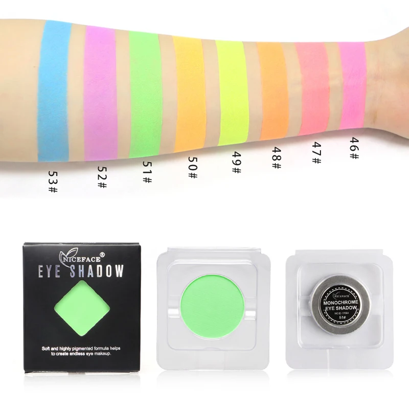 Матовые тени для век красочный флуоресцентный макияж праздничный Яркий порошок