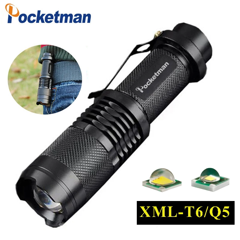 

waterproof led torch lanterna Powerful High Lumens Zoomable Tactical Flashlight Bright Small Flash Light for CampingT6/Q5