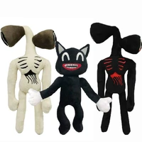 35cm siren head stuffed animals doll kawai sirenhead anime plushie black printed cartoon cat plush toys for boys birthday gifts