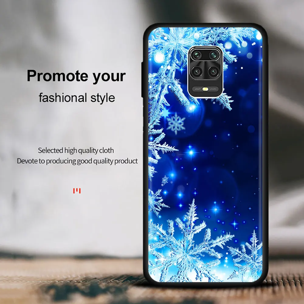 winter snowflakes case for xiaomi redmi note 10 pro 5g 7 8 9 pro 8t 9t 9s 8 8a 9a 9c 9i silicone mobile phone cover coque fundas free global shipping