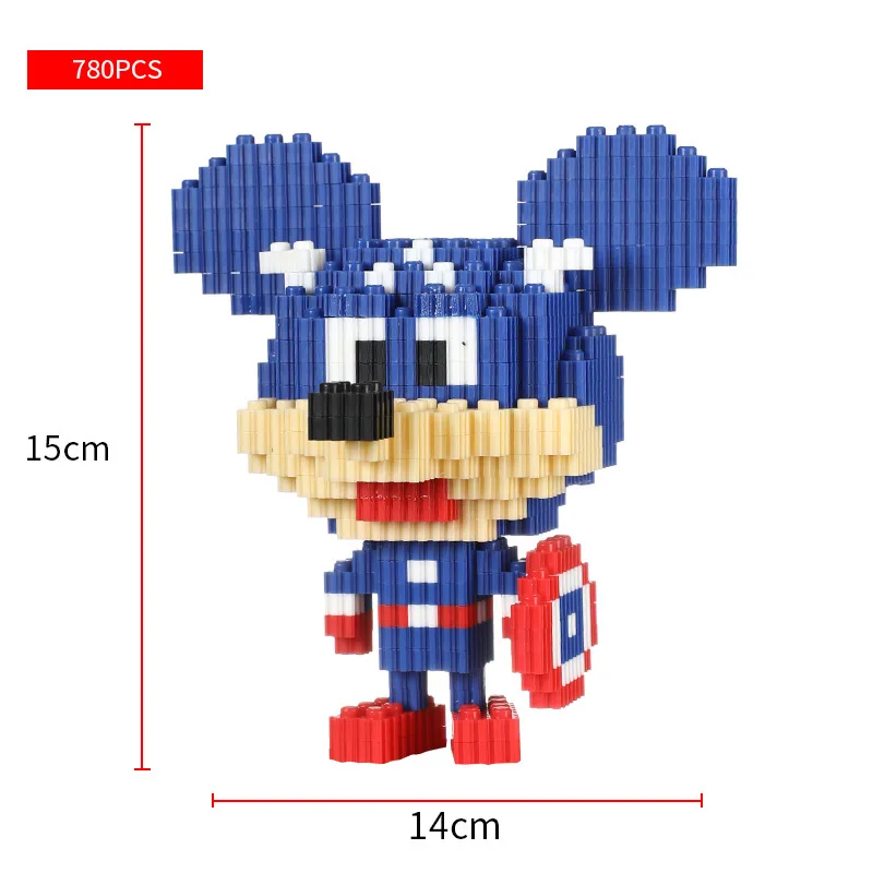 

Disney Minnie Mickey Mouse Diamond Assembly Building Blocks DIY 3D Model Cartoon Donald Duck Figure Education Toy Gift Ornaments