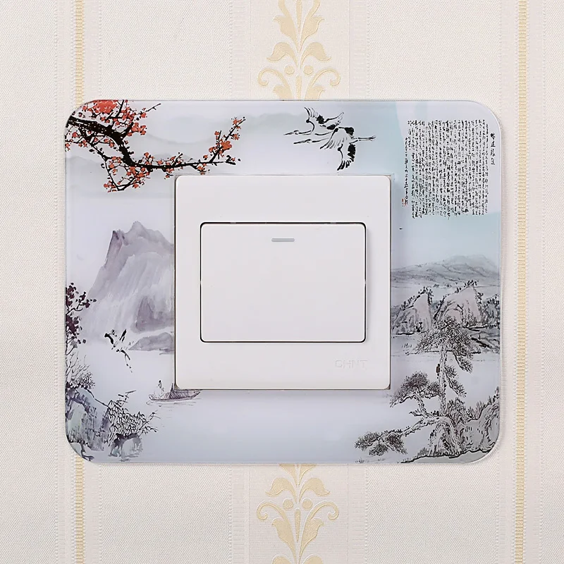 Китайский декоративный переключатель на стену с наклейками акриловый настенный