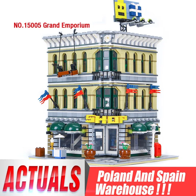 DHL, город, игрушки, строительные 15005, совместимые с 10211, Grand emperium, модели, строительные блоки, комплекты кирпичей, модели, игрушки, детские подарки