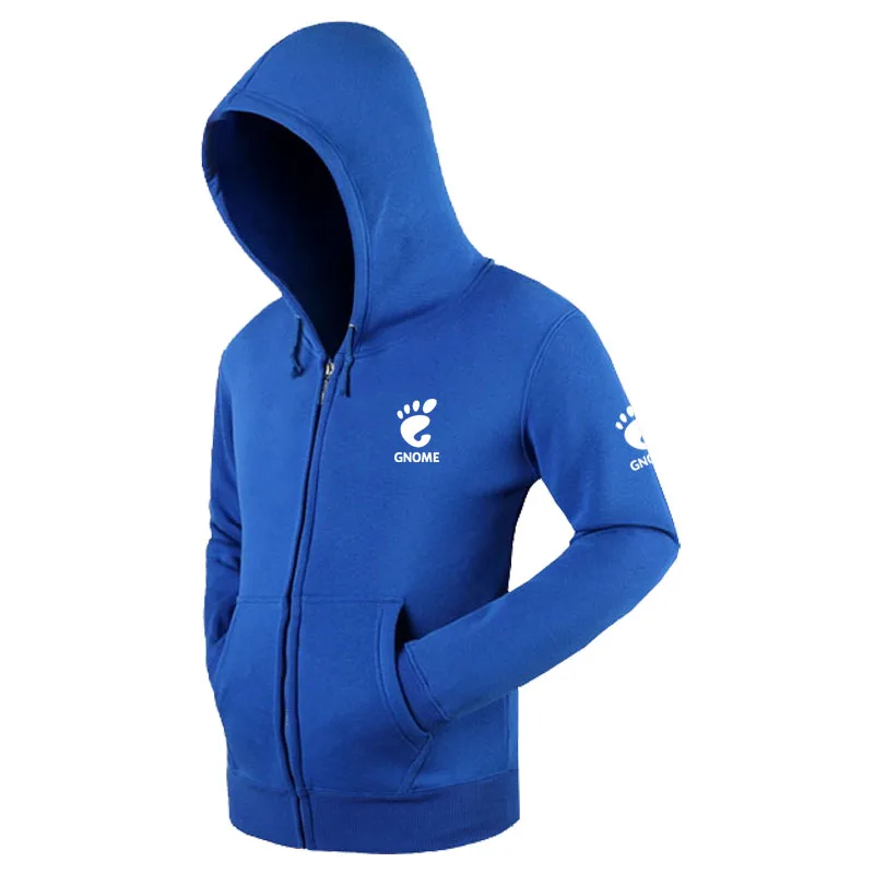 

Fashion Solid Gnome logo Fleece zipper Sweatshirts Autumn Winter Cardigan Jacket Casual Hoodies