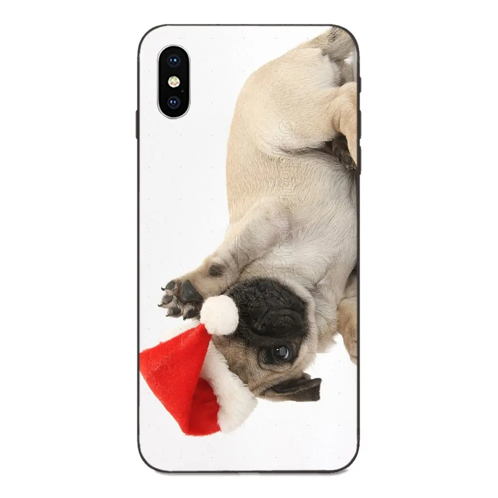 Мопс в костюме с принтом Санта для Huawei nova 2 2S 3i 4 4e 5i Y3 Y5 II Y6 Y7 Y9 Lite Plus Prime Pro 2017 2018 2019 |