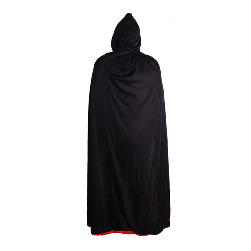 Хэллоуин плащ косплей двойной красный черный дьявольский детский для взрослых