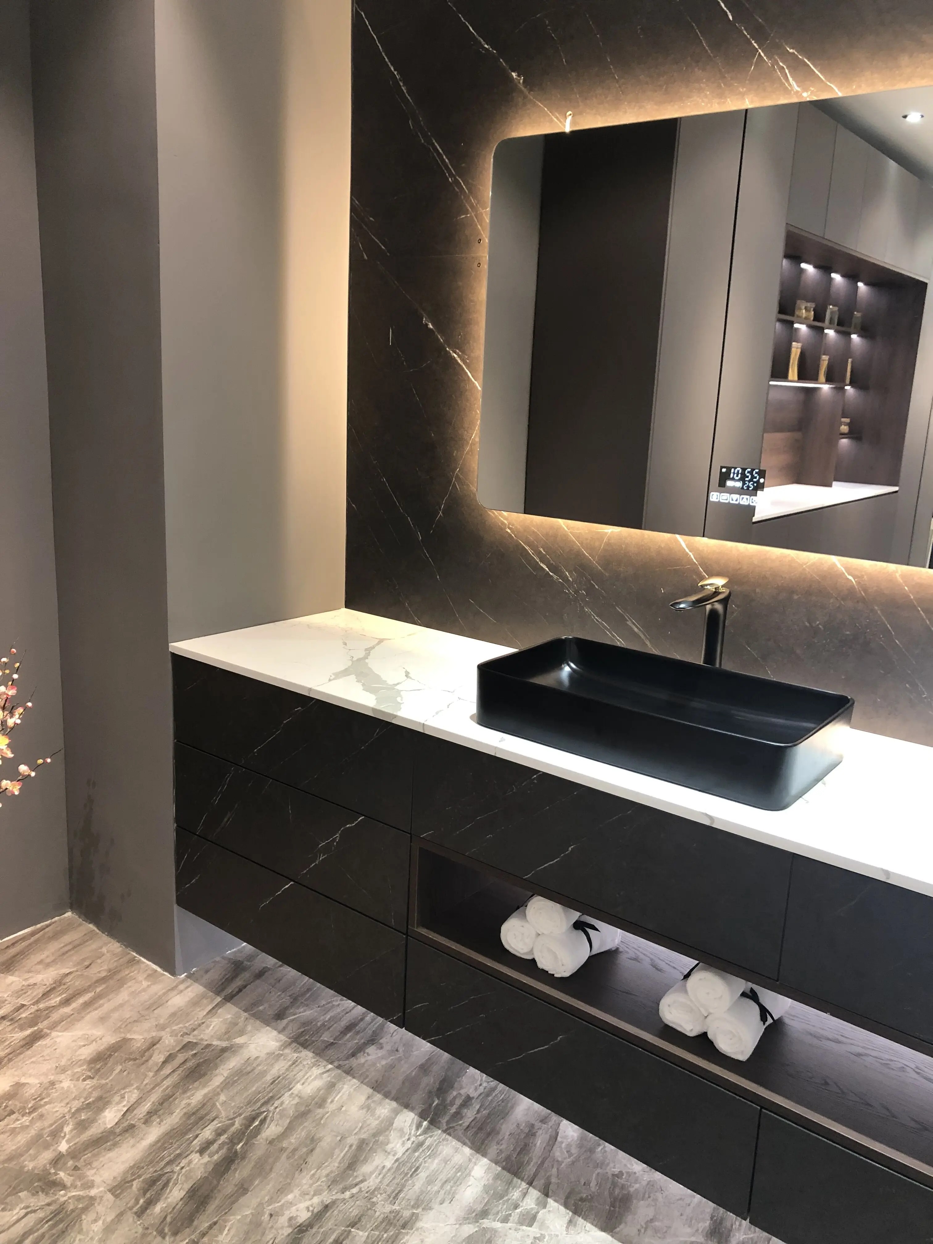 Современный индивидуальный шкафчик под раковину умное освещение для ванной