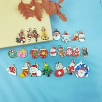 jeque 10pcs enamel christmas charm pendant for diy jewelry making necklace bracelet earring findings alloy craft jewelry supplie