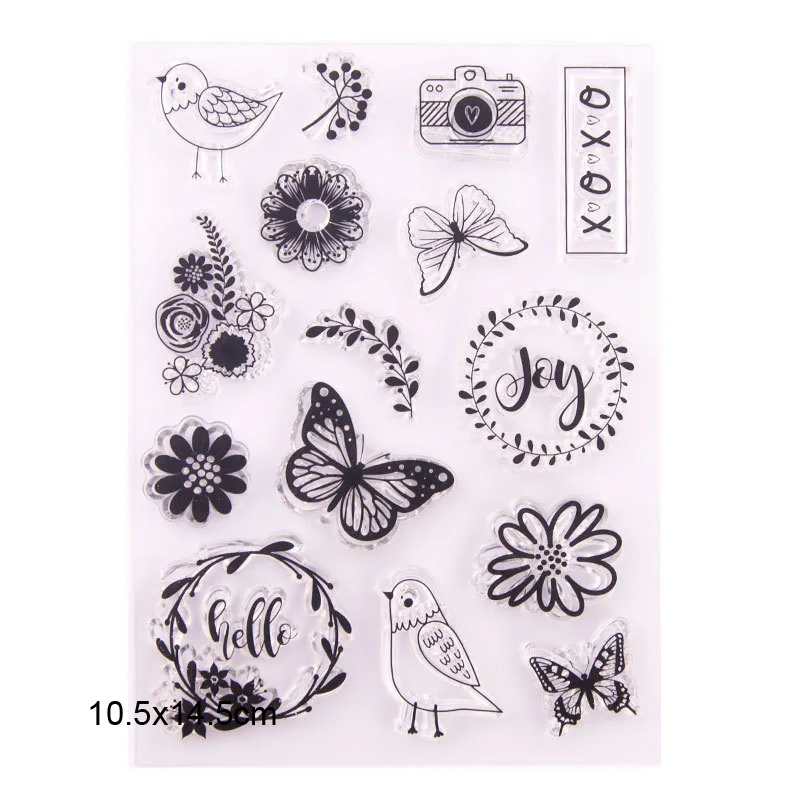 Резиновые прозрачные штампы Hello Joy Bird силиконовые товары для рукоделия