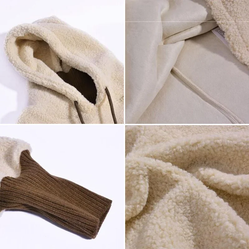 

Women Sets Winter Lambswool Fake 2 Pics Pullover Turtleneck Casual Pants Preppy Loose Korean Trendy Streetwear Warm Ulzzang Chic