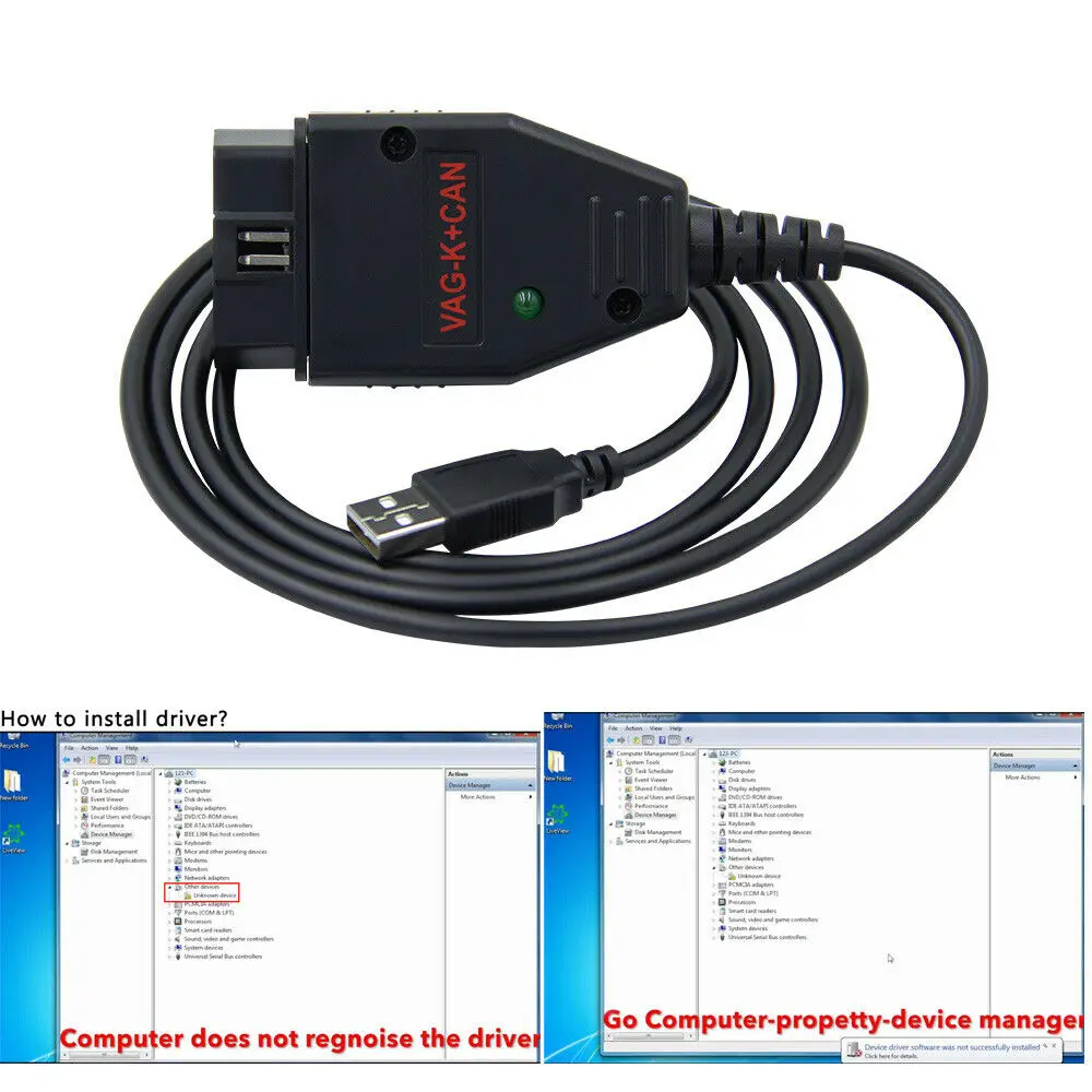 Diagnostic Cable Tool USB OBD Interface Test Line VAG K+CAN With Switch Automobile Fault Detection for VW AUDI |