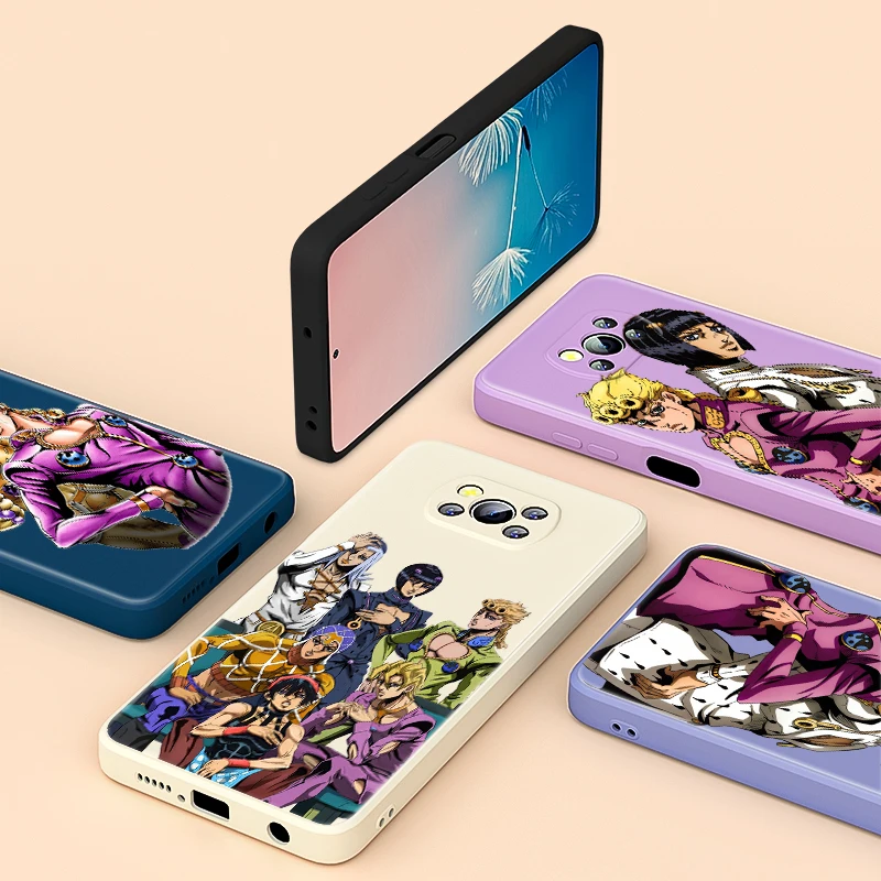 

Anime JoJos Bizarre Adventure For Xiaomi Poco X3 NFC F3 GT X2 M3 M2 5G Pro Mi A3 Lite 9SE CC9 Liquid Silicone Soft Phone Case