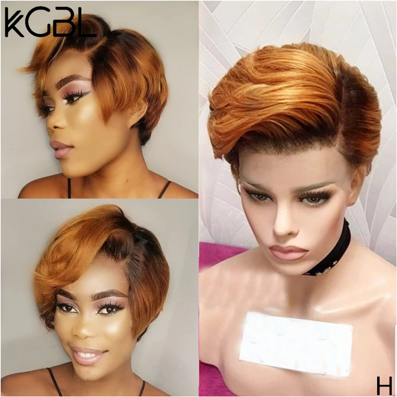 KGBL13 * 4 Ombre Волшебные человеческие волосы со шнуровкой спереди искусственные