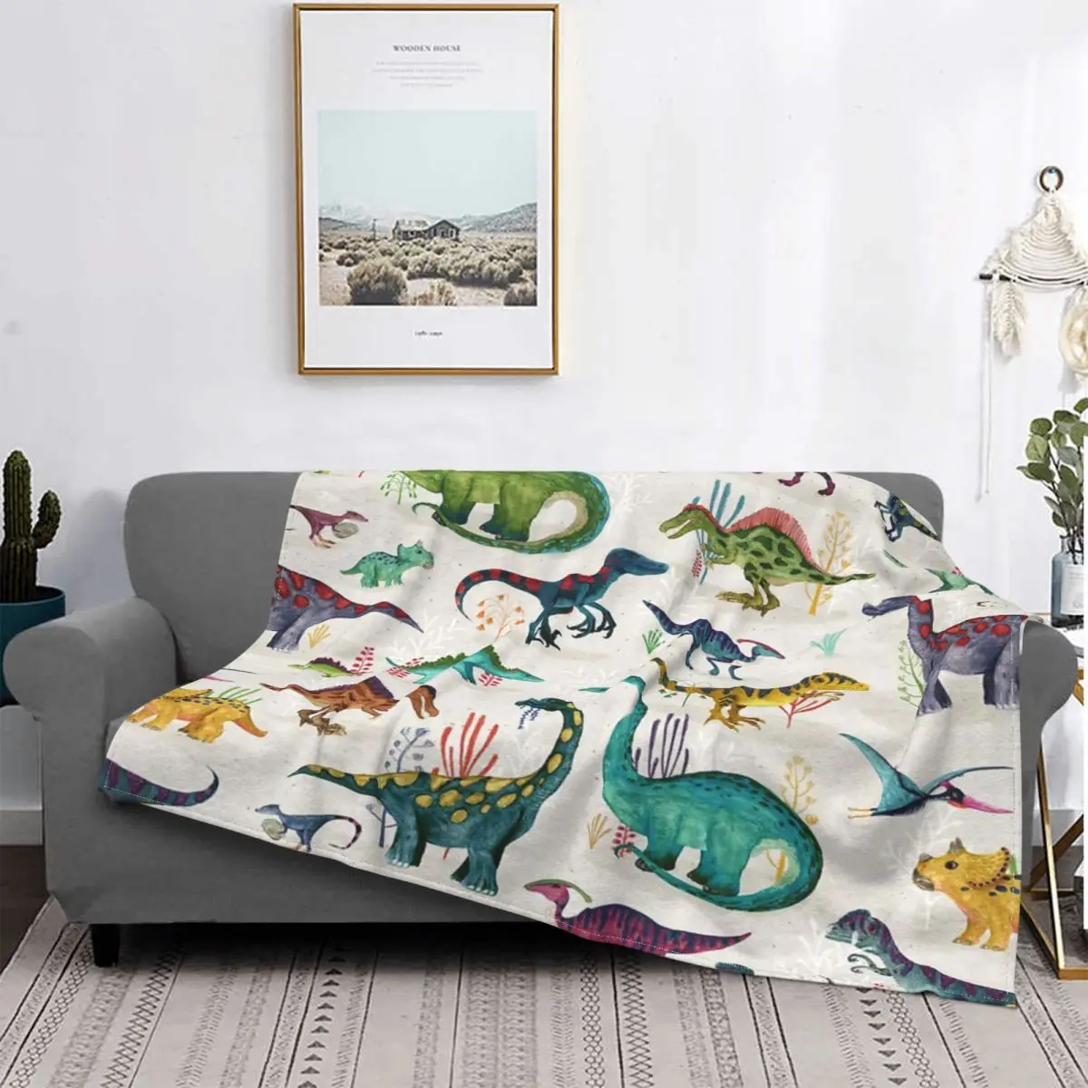 

Manta de dinosaurios brillantes, colcha de cama a cuadros, manta térmica de Anime, a cuadros y fundas