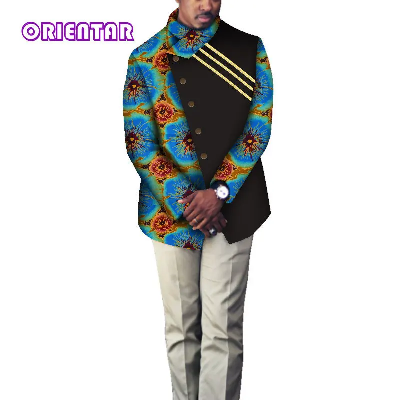 Модная африканская одежда для мужчин пальто блейзер с длинным рукавом