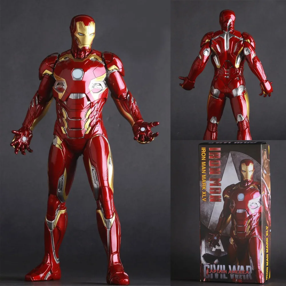 1" 30 см Сумасшедшие игрушки Мстители Капитан Америка Civil War Железный человек Mark XLV MK 45 ПВХ фигурка Коллекционная модель игрушки