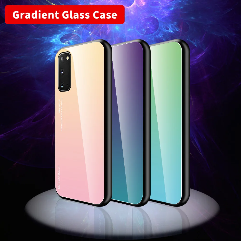 

Applicable to Samsung series note20s21s20 glass protective cover anti scratch, anti fall and discoloration mobile phone case
