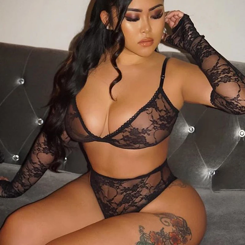 Комплект женского нижнего белья из бюстгальтера и трусиков 4 шт. | Женская одежда