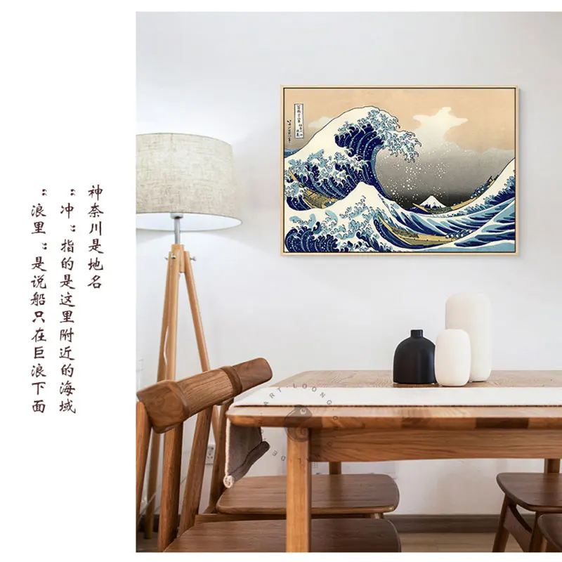 Известный постер на холсте Kanagawa Wave печать пейзаж в Японии настенная живопись