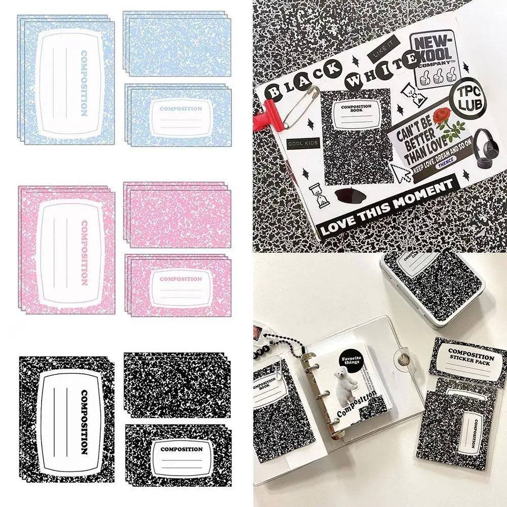 

15pcs/set Kawaii Cow Marbling Sticker DIY Scrapbook Diary Notebook Stationery Decoration Sticker Korean Stationery Supplies