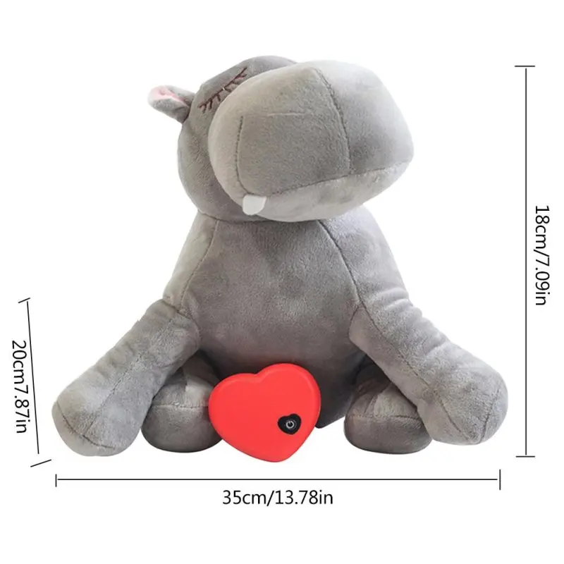 

Comfortable Behavioral Training Toy Heart Beat Soothing Doll Dog Toy Plush Toy