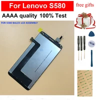 black for lenovo s580 touch screen digitizer sensor panel glass lcd display monitor screen panel module assembly