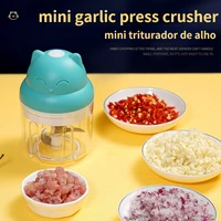 mini electric garlic press crusher masher meat grinder food mixer usb charging wireless kitchen appliance stirrer garlic chopper