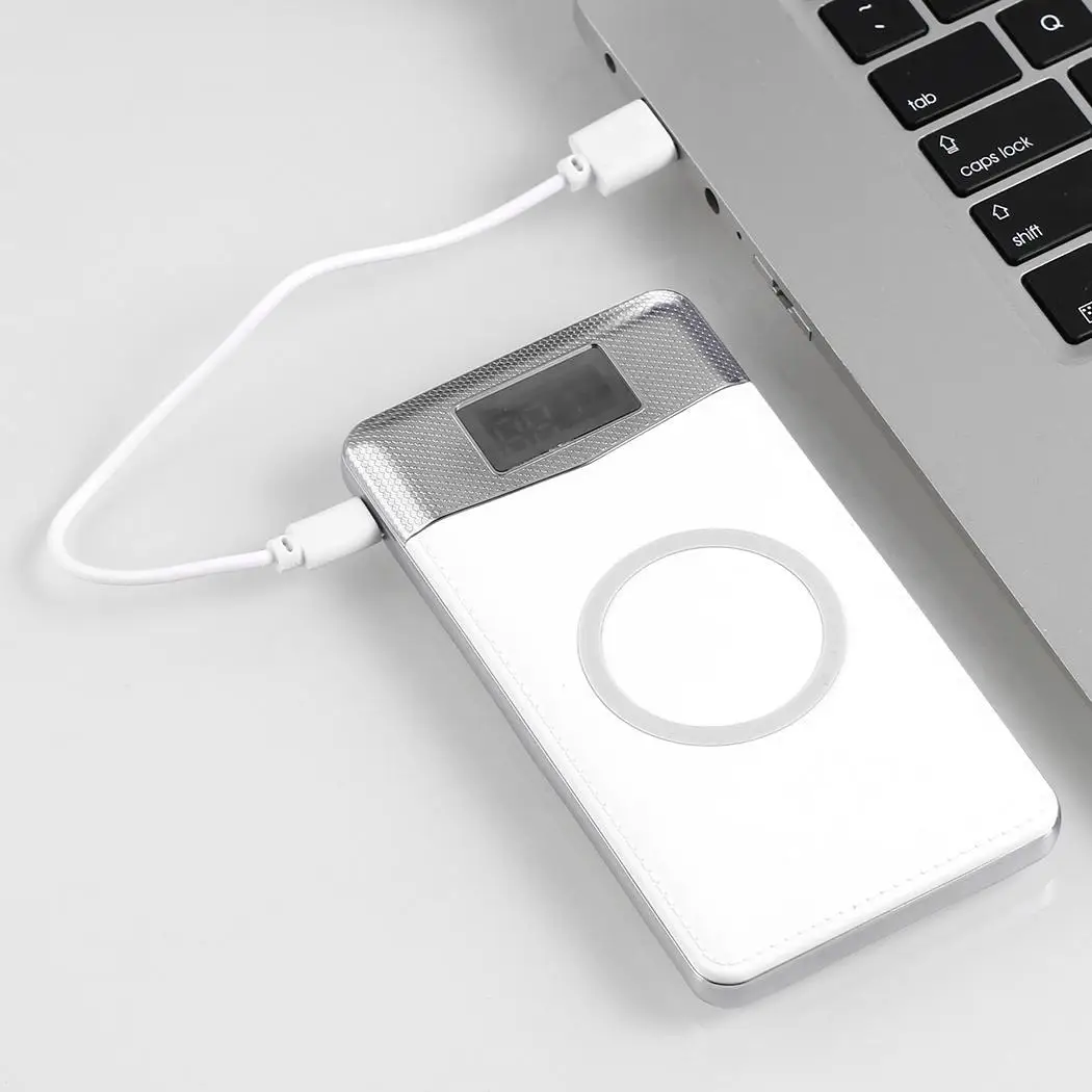 Беспроводное быстрое зарядное устройство power Bank 20000 мАч портативный светодиодный