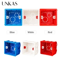 unkas high adjustable transparent strength mounting internal cassette for 86 type switch and socket black wiring back box