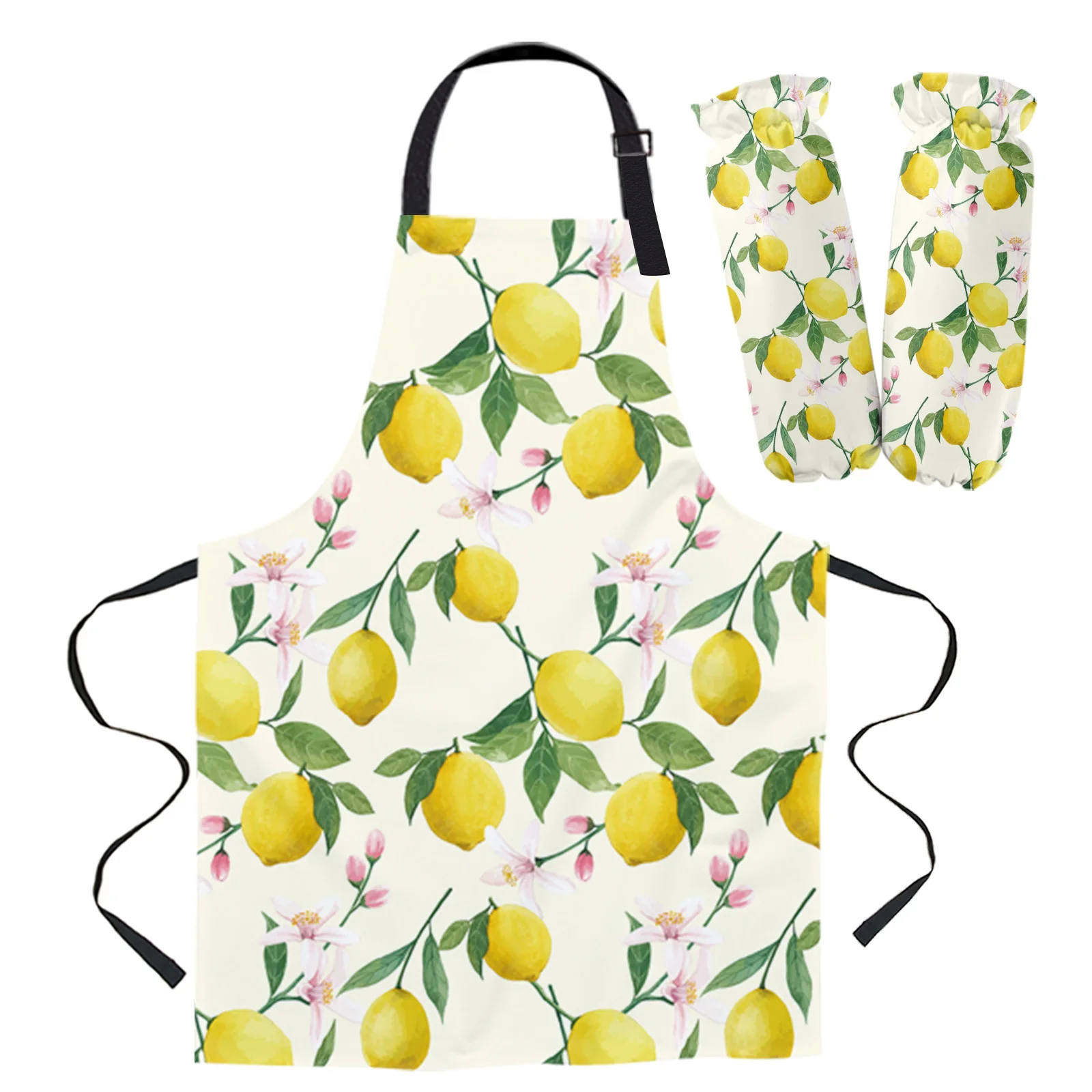 

Летний Кухонный Фартук с лимоном и фруктами, Аксессуары для выпечки, аксессуары для мужчин и женщин, инструменты для уборки дома