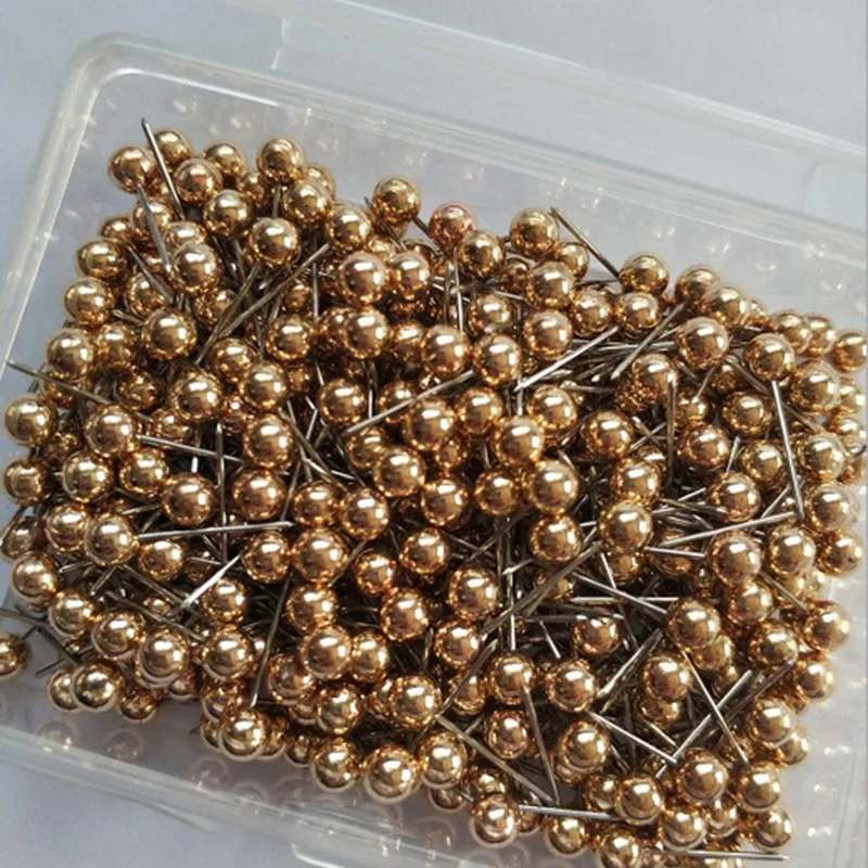 

Map Tacks Push Pins, with 1/ 5 Inch Round Plastic Head and Steel Point, 400 PCS