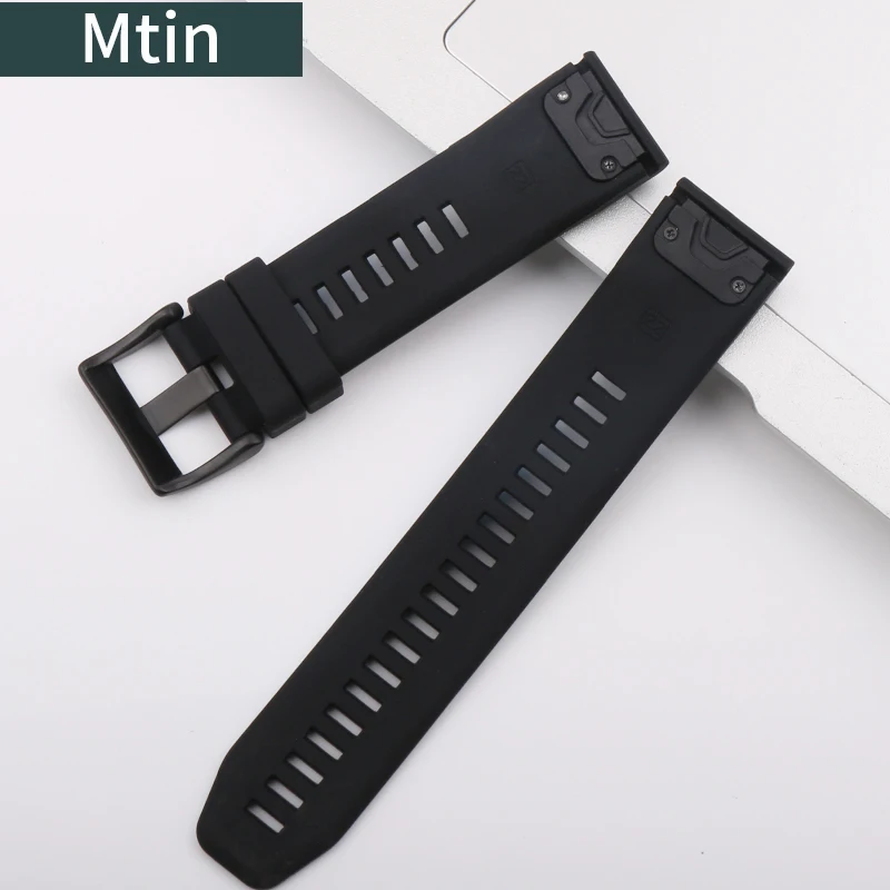 Outdoor sports silicone strap 22mm26mm for Garmin fenix6 6xpro 5 5xplus fenix1 2 3HR 935 945 S60waterproof wristband bracelet enlarge