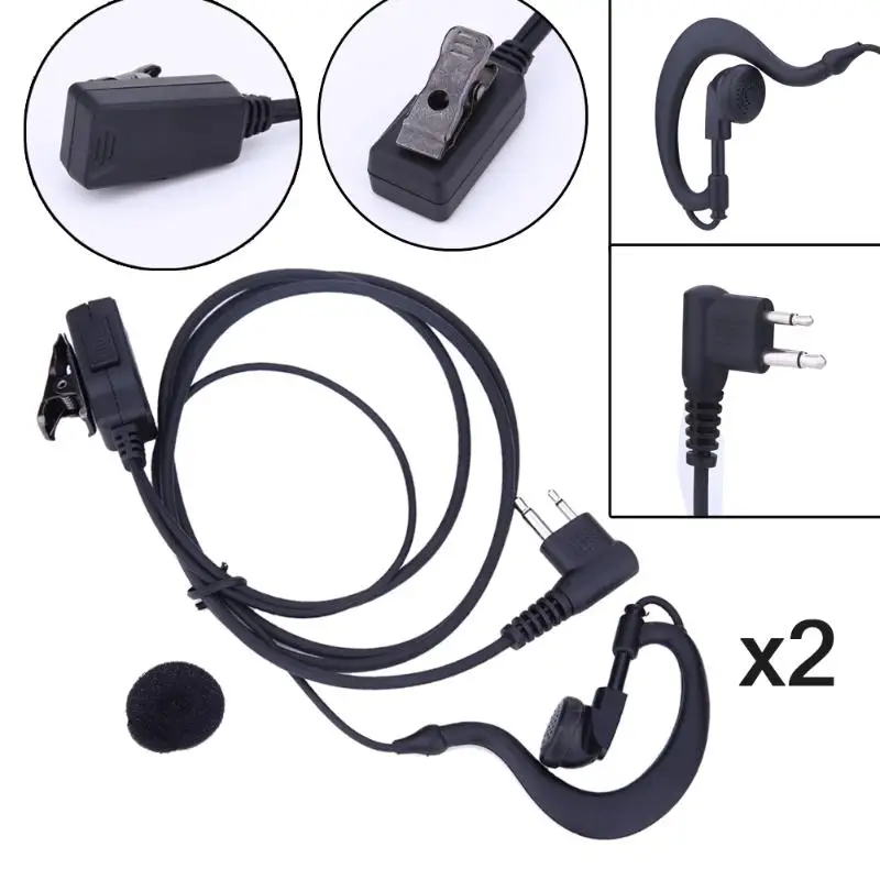 2 шт. 2-контактный наушник гарнитура микрофон PTT для Motorola CB радио CP88 CP040 CP100
