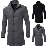 winter mens jackets warm winter trench long outwear button smart overcoat casual outdwear thermal jackets mens clothing