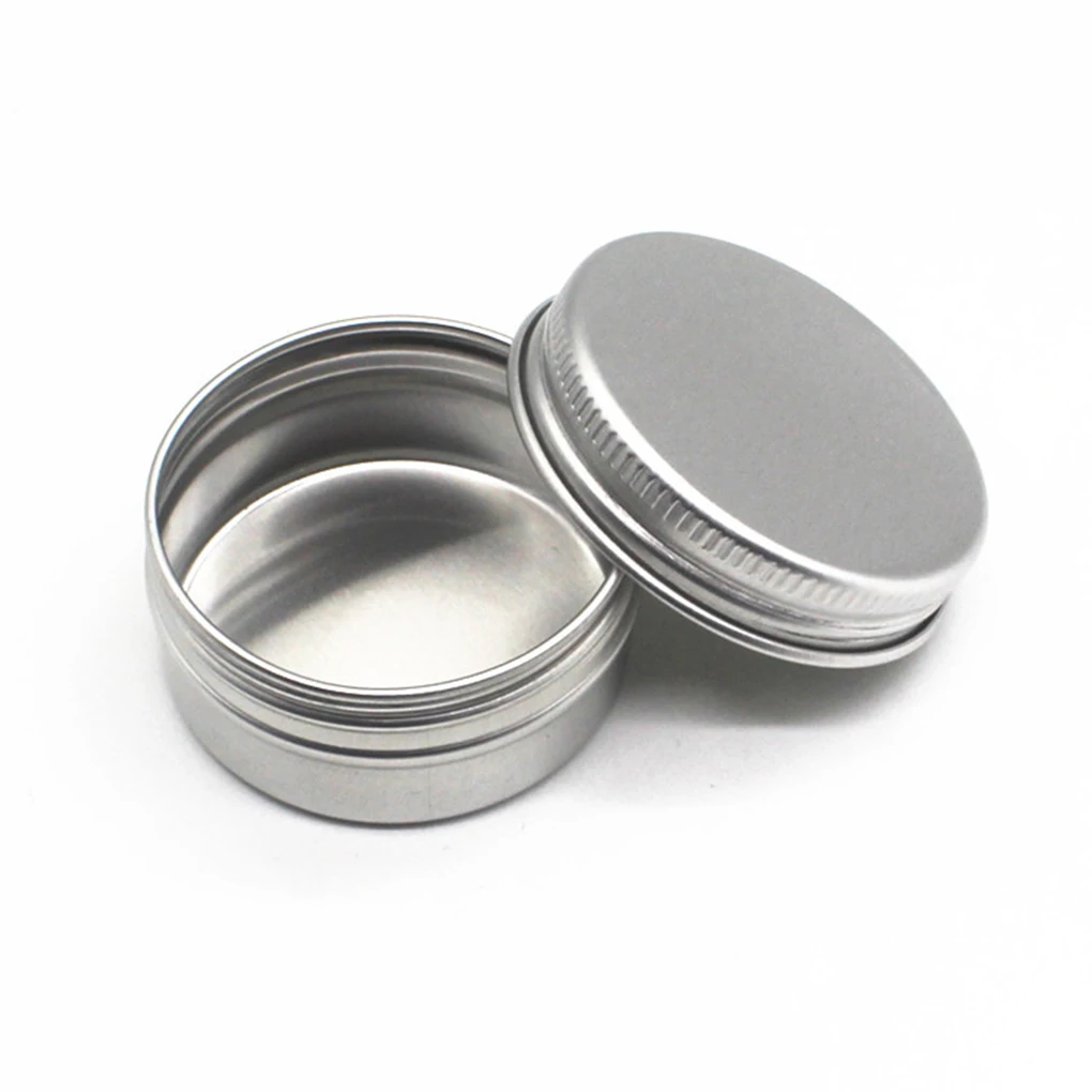 

10PCS Cream Jar Tin Cosmetic Lip Balm Containers Nail Derocation Crafts Pot Refillable Bottle Screw Thread Empty Aluminum