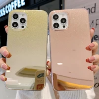 mirror phone case for iphone 12 pro max 11 12 mini xr xs max x 7 8 plus se 2020 shockproof bling silicone back cover