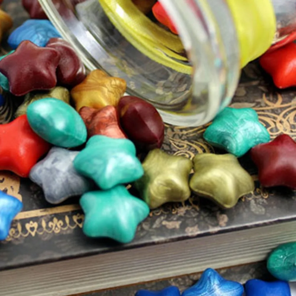 100 шт старинный древний Воск запечатывания многоцветный счастливые звезды образный специальный воск герметичный воск для свадебного приглашения Конверт для карт