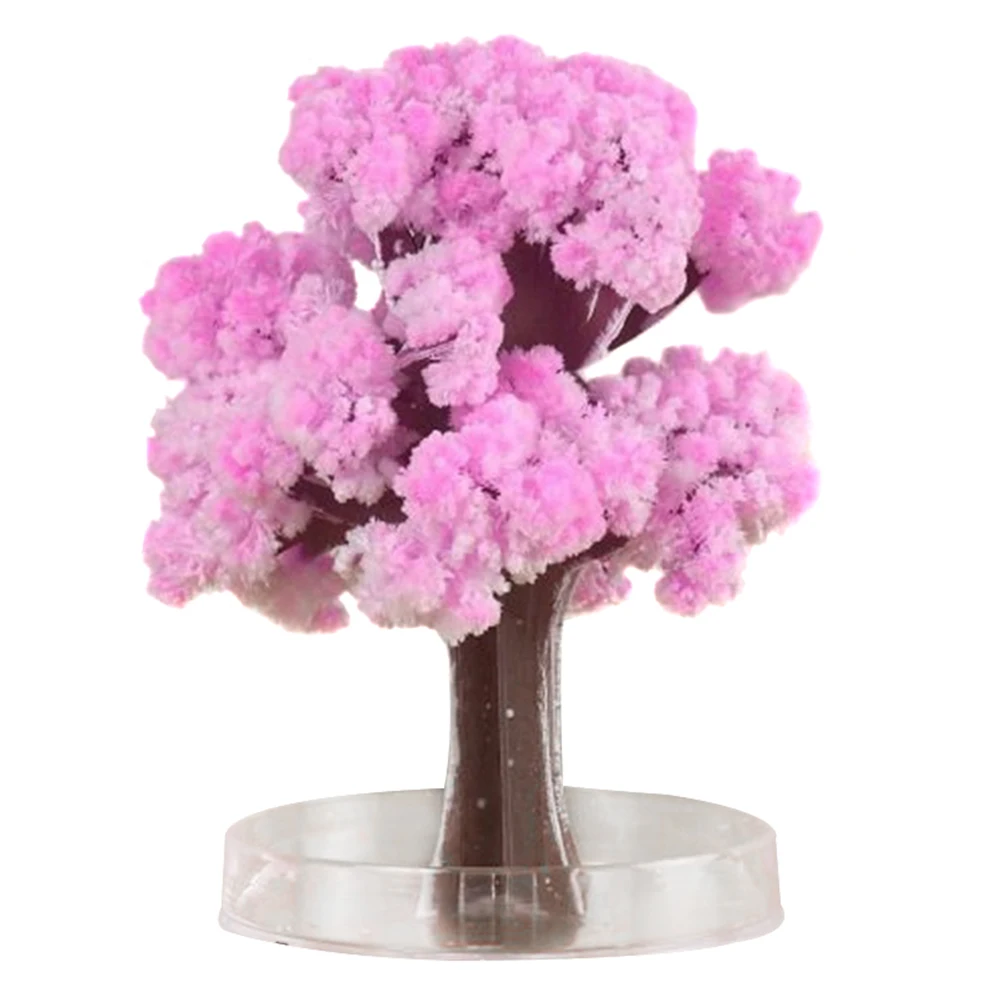 

Magic Growing Tree Paper Sakura Crystal Trees Desktop Cherry Blossom Toys LBShipping