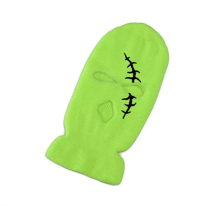 Крутая вязаная шапка со шрамом закрывающая все лицо Лыжная маска для мужчин и