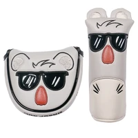 golf putter headcover golf mallet putter headcovers newest golf club head cover leather putter cover with magnetic