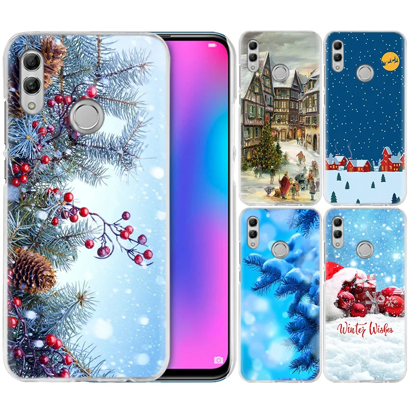 

Christmas Winter Case for Huawei Honor 8X 9A 9C 9S 9X Pro Y9 8A 2020 10 Lite Play 20i Y6 Y7 2019 Hard Funda Capa Phone Cover Cas