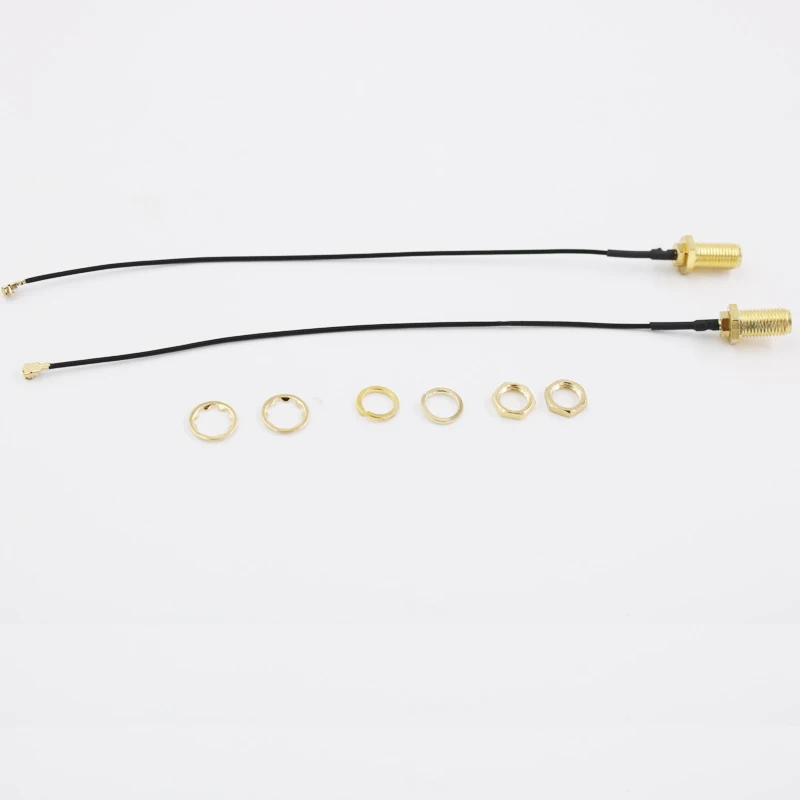 

2*10dbi 2.4Ghz antenna RP-SMA male antena and 2*16cm U.fl / IPEX cable For wifi router wireless range signal