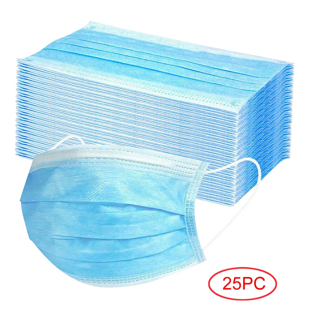 Маска одноразовая трехслойная для лица модный ободок из нетканого материала