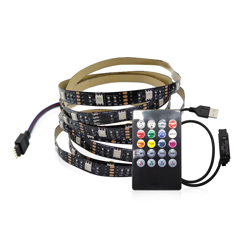 USB Светодиодная лента RGB 5050 водонепроницаемая 5 В освещение для HD ТВ экрана