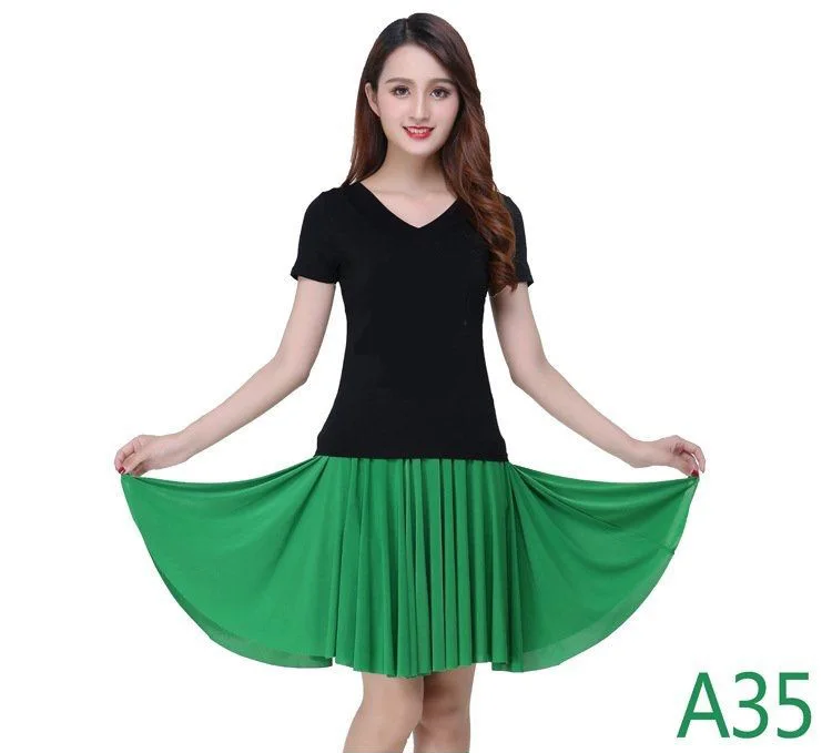 Юбка женская для латинских танцев модная квадратная Однотонная юбка ярких