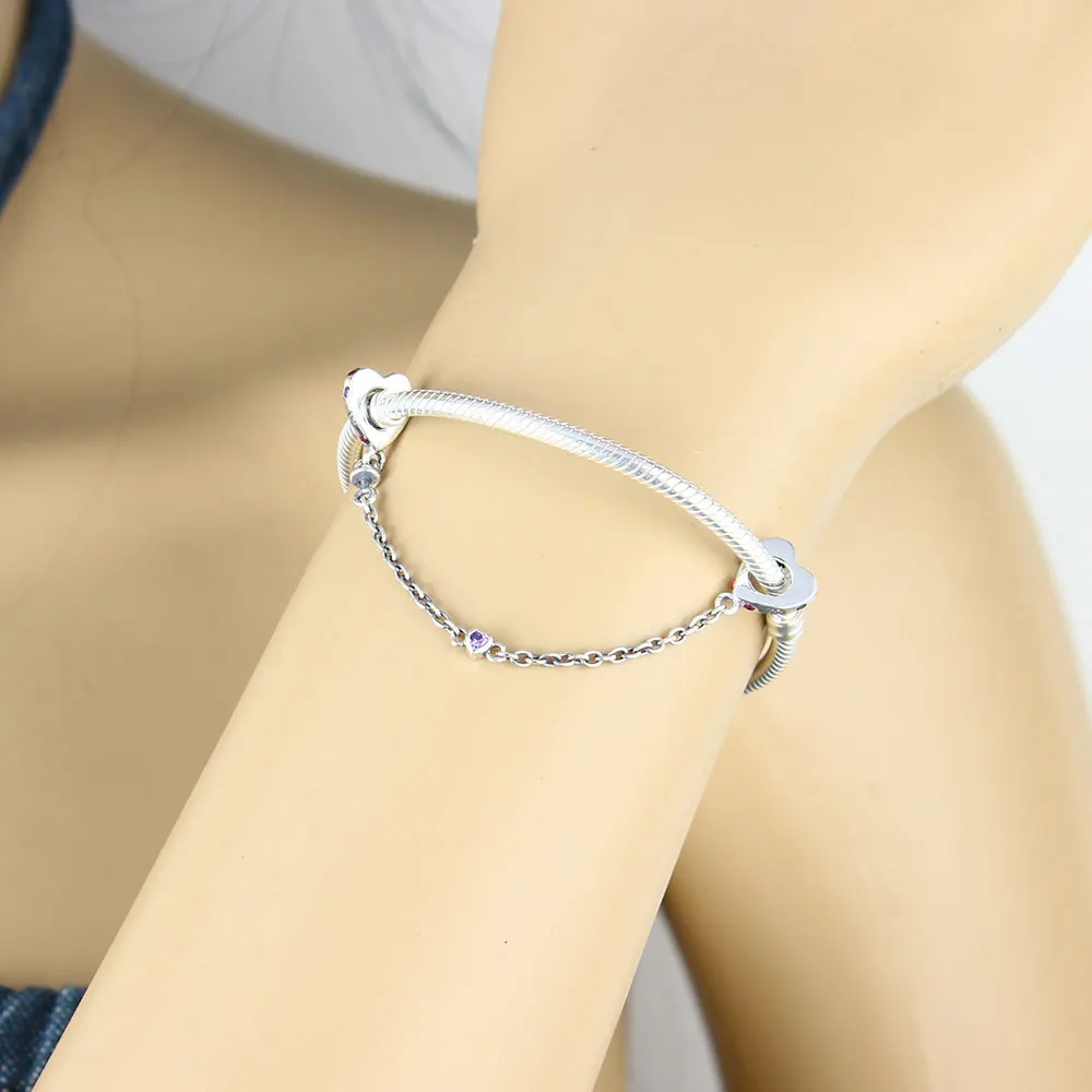 Wholesale Price Fit Charm Bracelet 925 Sterling Silver Spacer Safety Chain Beads DIY Jewelry Fow Women Popular Berloque | Украшения и