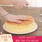 Двойная проволока, резак для торта, слайсер из нержавеющей стали, сделай сам, разделитель для масла, хлеба, кондитерский кухонные аксессуары, нож выпечки