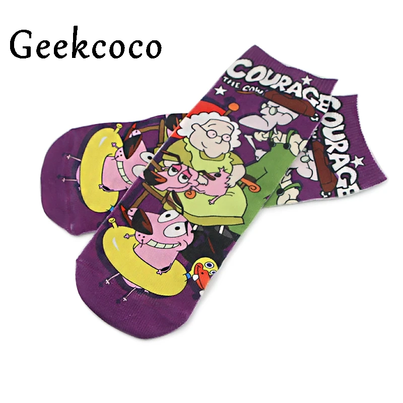 Модные спортивные короткие носки с мультипликационным принтом для детей мужчин